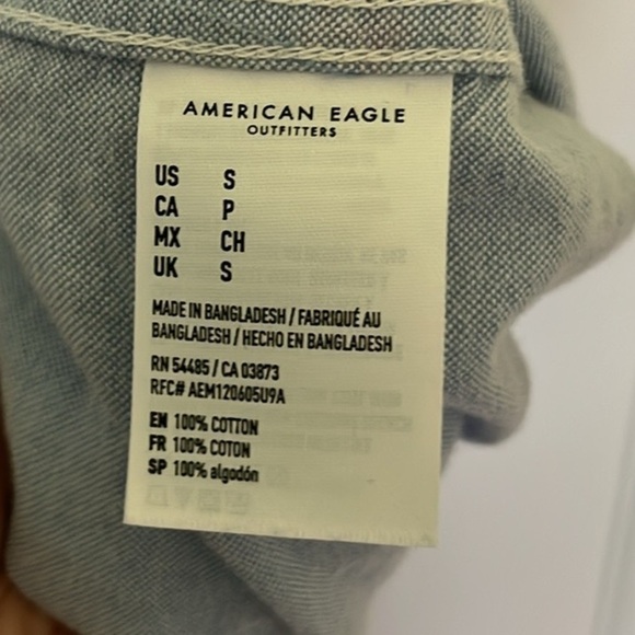 American Eagle Flamingo  Button Down Short Sleeve Shirt Flamingos Size S - Picture 6 of 8